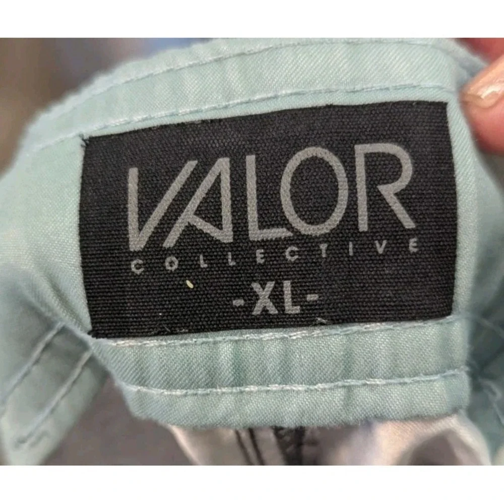 Valor Mens XL Board Shorts Patchwork Logo Gray &‎ Green Geometric Beachy Summer